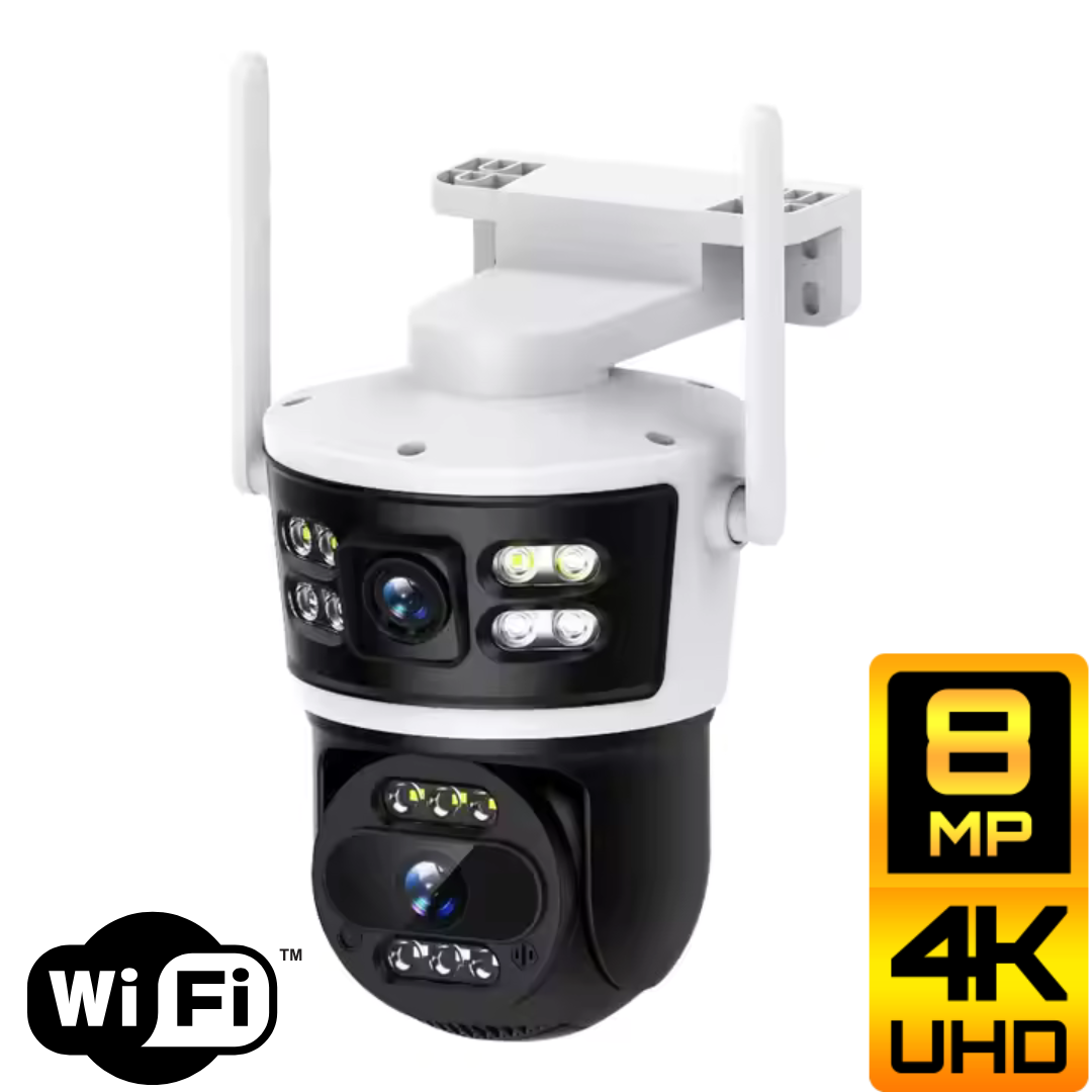 Camera WIFI cu 2 lentile de 8mpx, Rezolutie 4k, Zoom 10x, Model ABT-2243