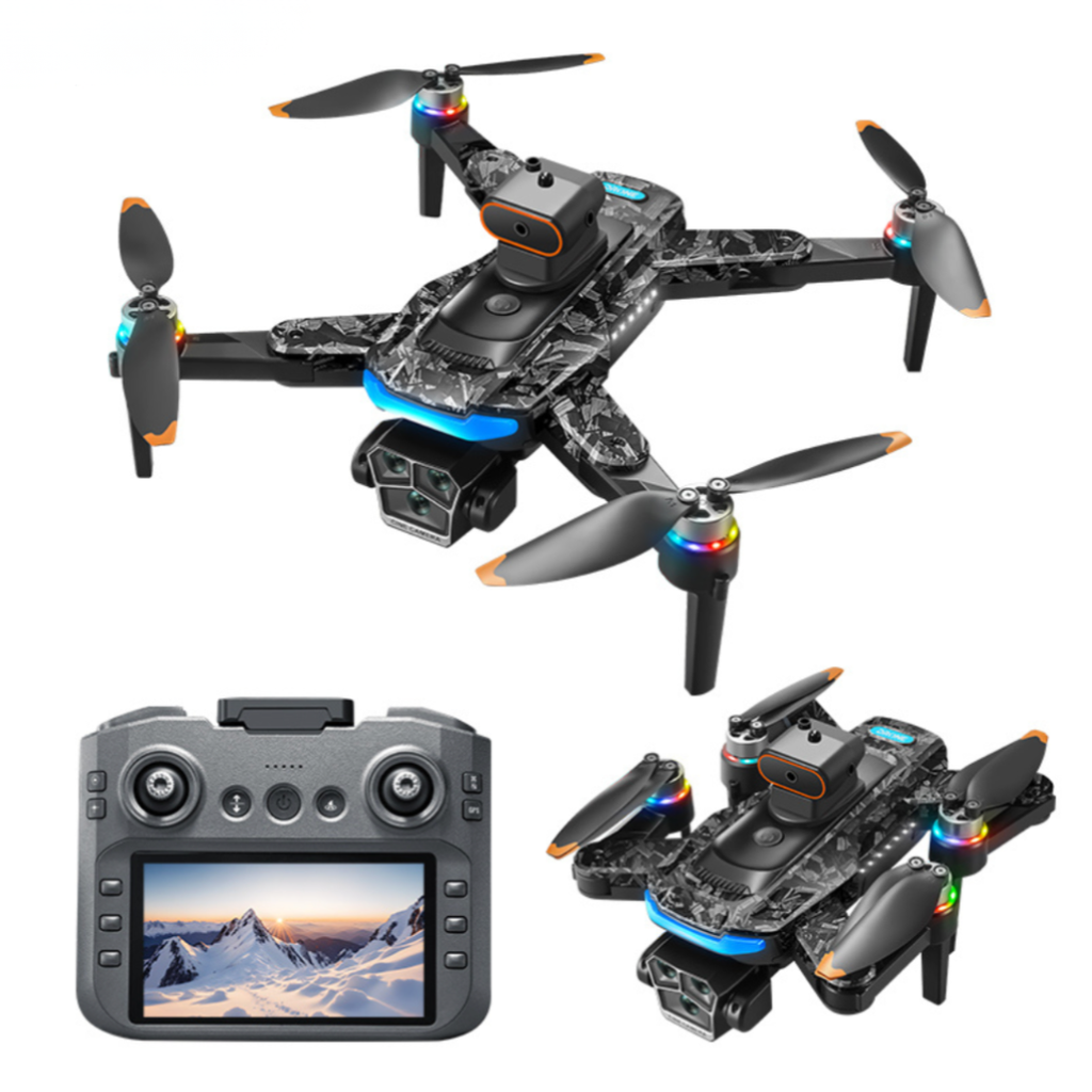 Dronă cu Telecomandă și Ecran 4.3”, Senzori Evitare Obstacole, Lumină RGB, Autonomie 15 min, Rază 150m – Zbor Stabil și Control Preciz