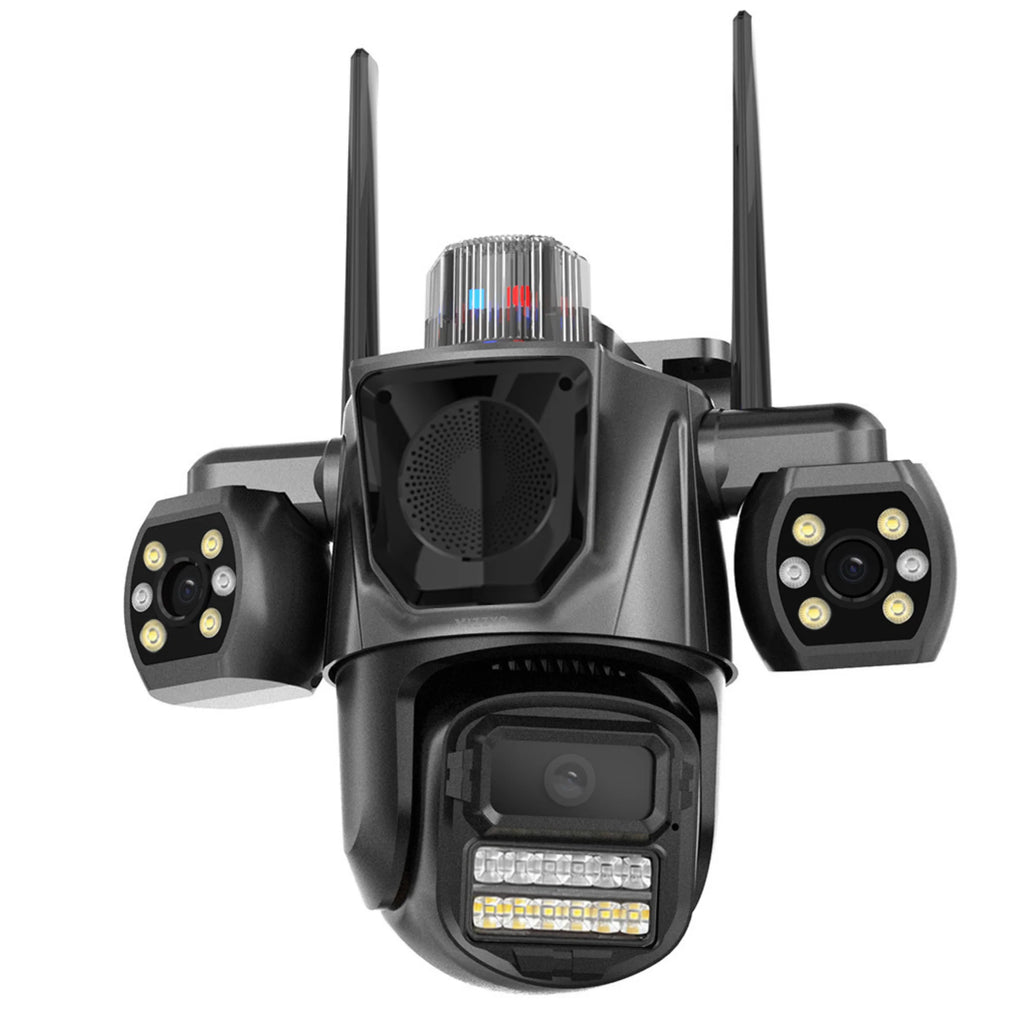 Cameră Supraveghere Wi-Fi 3 Lentile 5MP – AI, Senzor Mișcare & Audio Bi-Directional