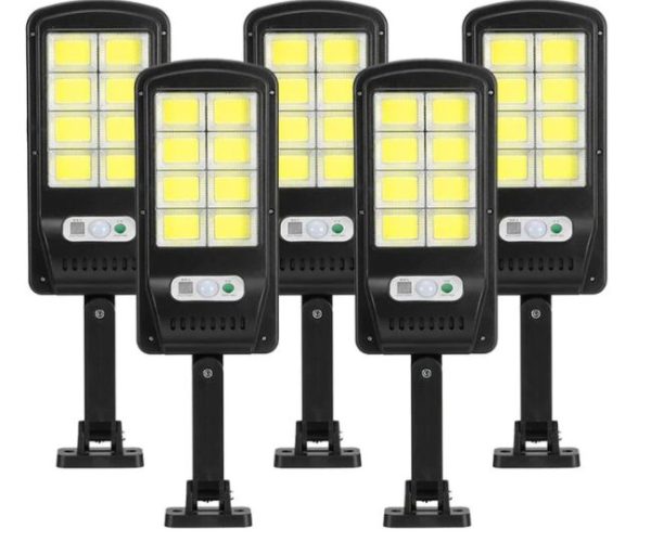 Set X5 Lampa Cu Incarcare Solara 150W, 160 LED-Uri COB, Telecomanda 