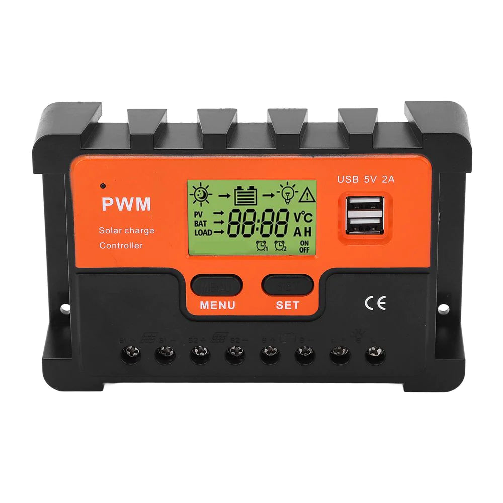 Controller tensiune pentru panou solar PMW, 24v, 40 a, LCD 