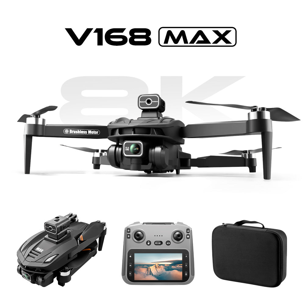 Dronă V168 MAX GPS cu cameră 8K, pliabilă, 22 min zbor, Telecomanda Smart. 