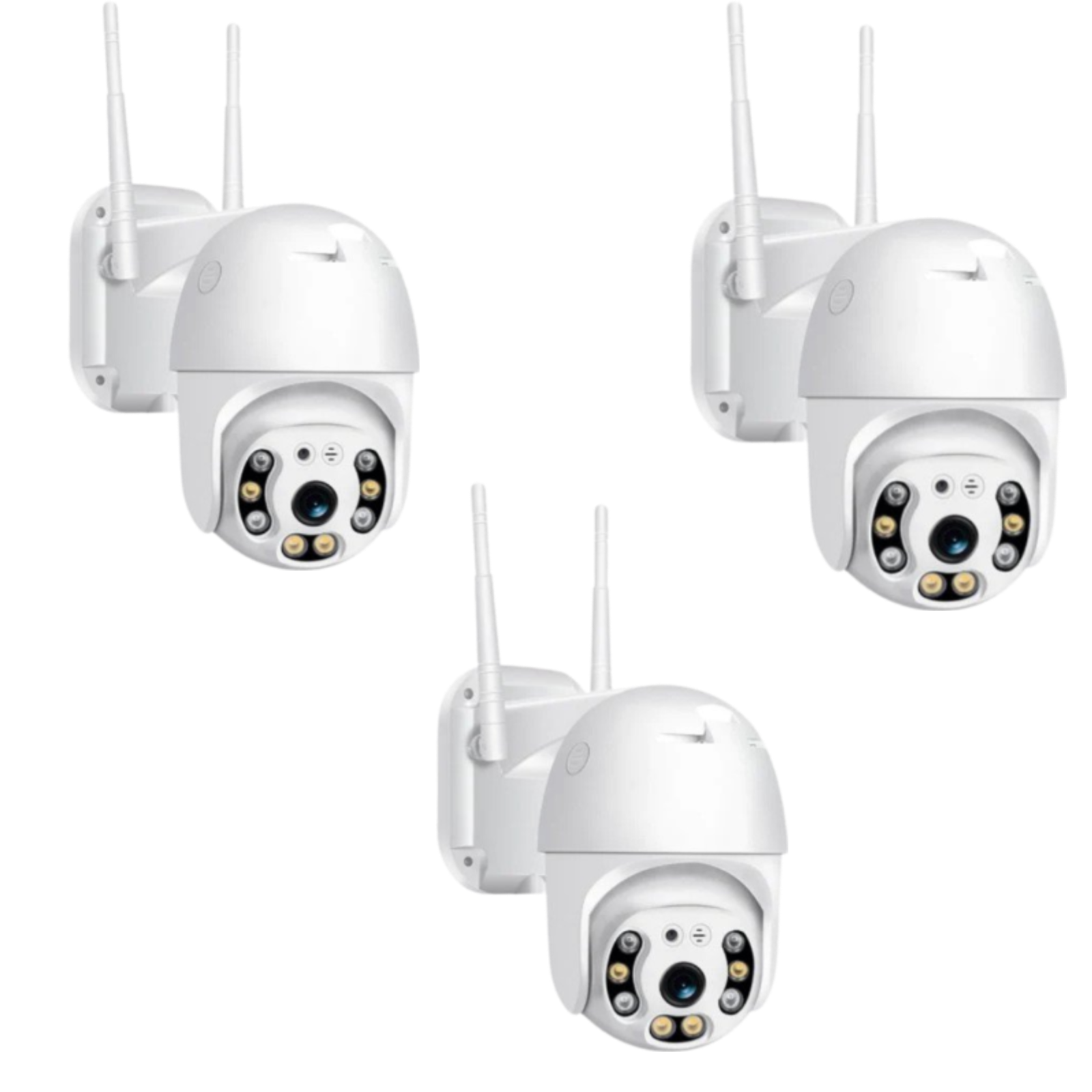 Set 3 Camere de supraveghere PTZ 4kHD WI-FI , detectarea miscarii 