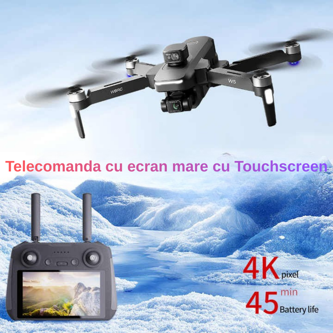 Dronă 4K Profesională cu Motor Brushless · 10 km Transmisie · 31-40 min Autonomie · Giroscop 6-Axis · Control prin Telecomandă