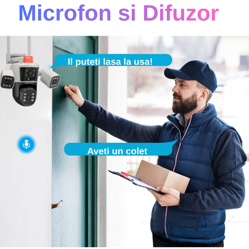 Cameră video de supraveghere alimentată la 220V