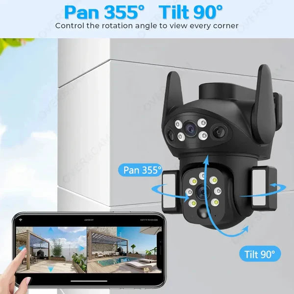 Control camera solara 4G PTZ din aplicatie, rotire si monitorizare live