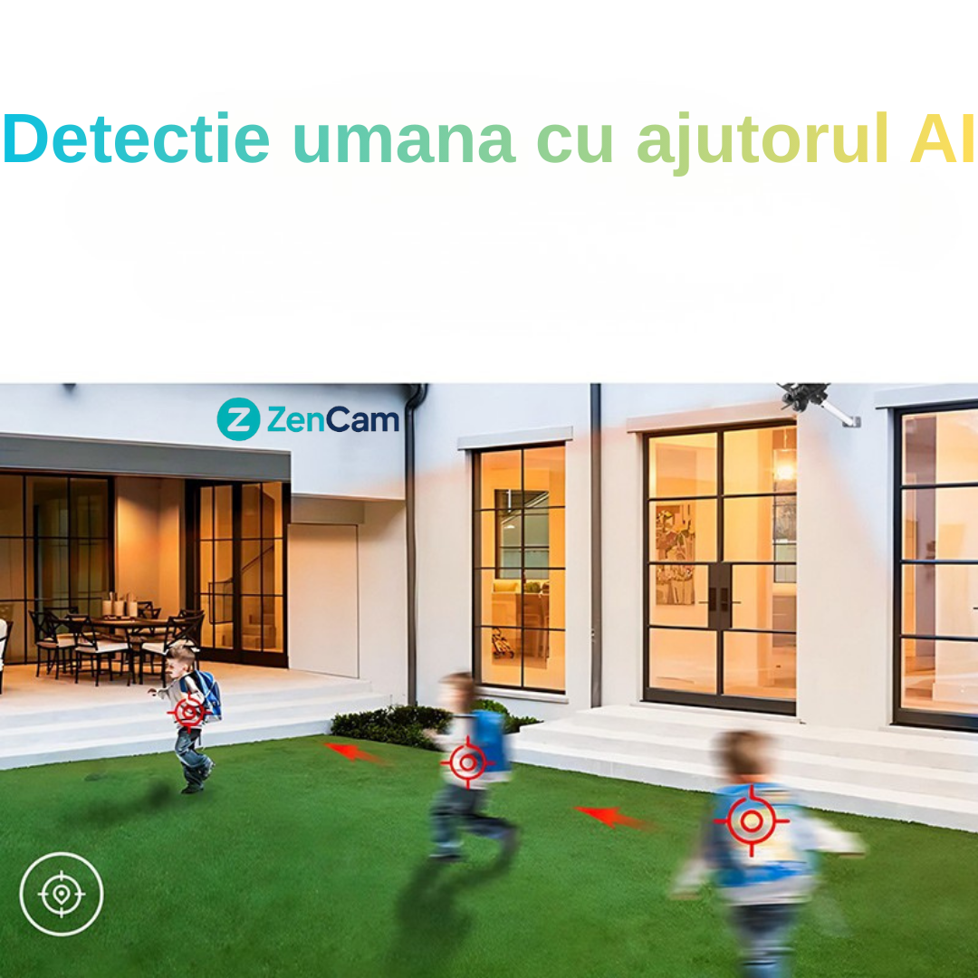 Lampă solară 4G cu cameră panoramică 3MP și proiector 300W pentru exterior.