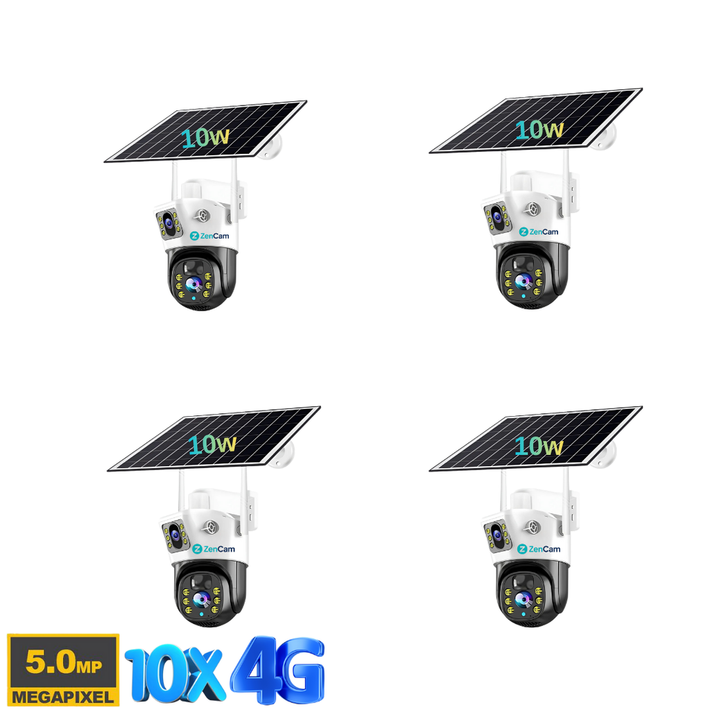 Cameră solară ZENCAM dual-lens 5MP pentru supraveghere profesională