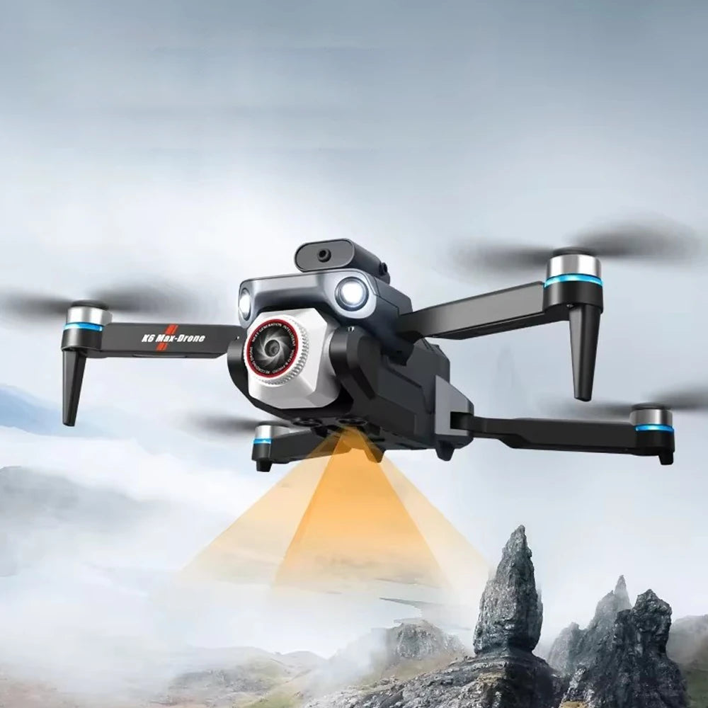 Dronă aeriană compactă cu autonomie mare și elice suplimentare incluse.