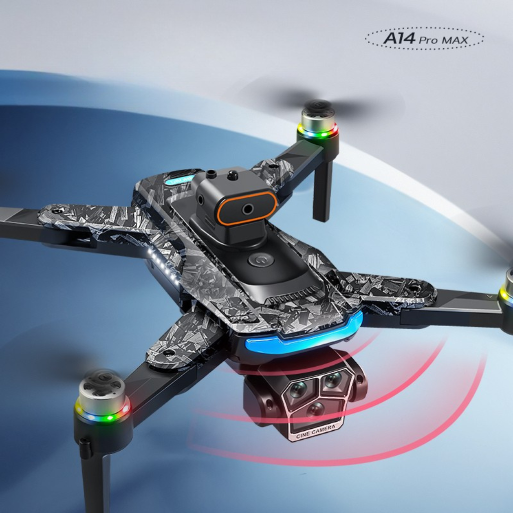 Dronă compactă cu ecran integrat pe telecomandă și zbor inteligent pentru începători.