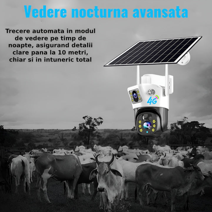 Două camere solare 4G cu acumulatori 12.000mAh și calitate video 5MP.