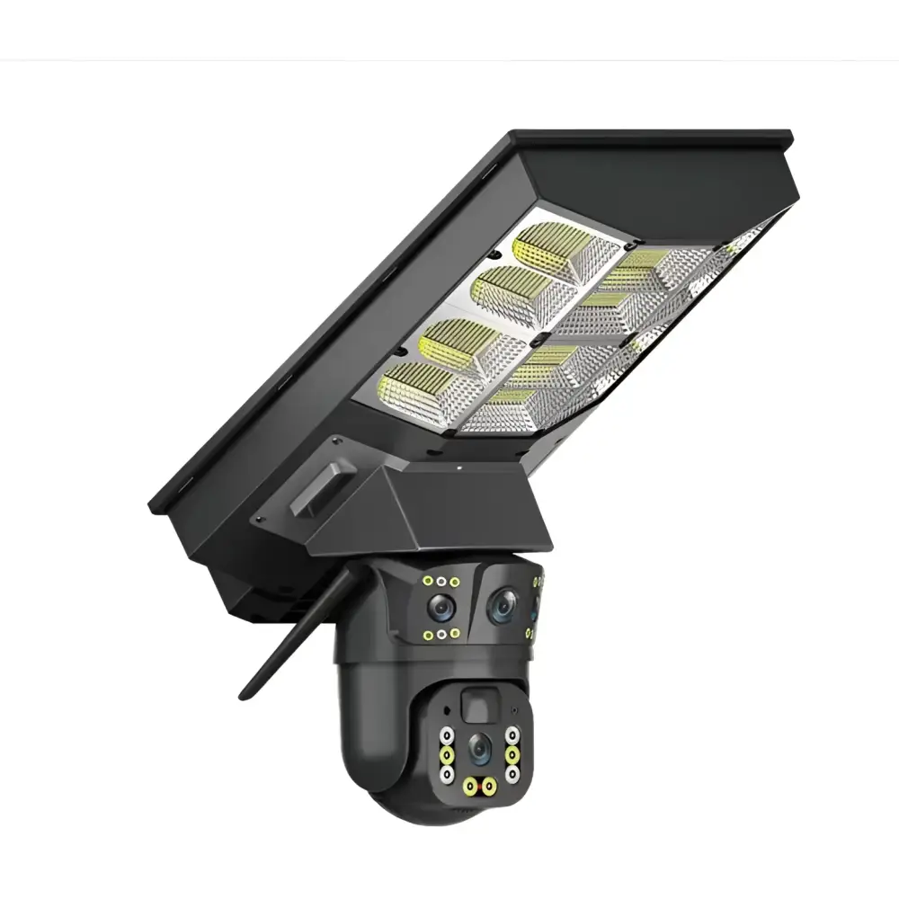 Lampa Stradala Solara Cu Camera 4G V380 PRO, Supraveghere HD, Fara Fir, Cu Senzor De Miscare, Telecomanda Si Panou Solar 