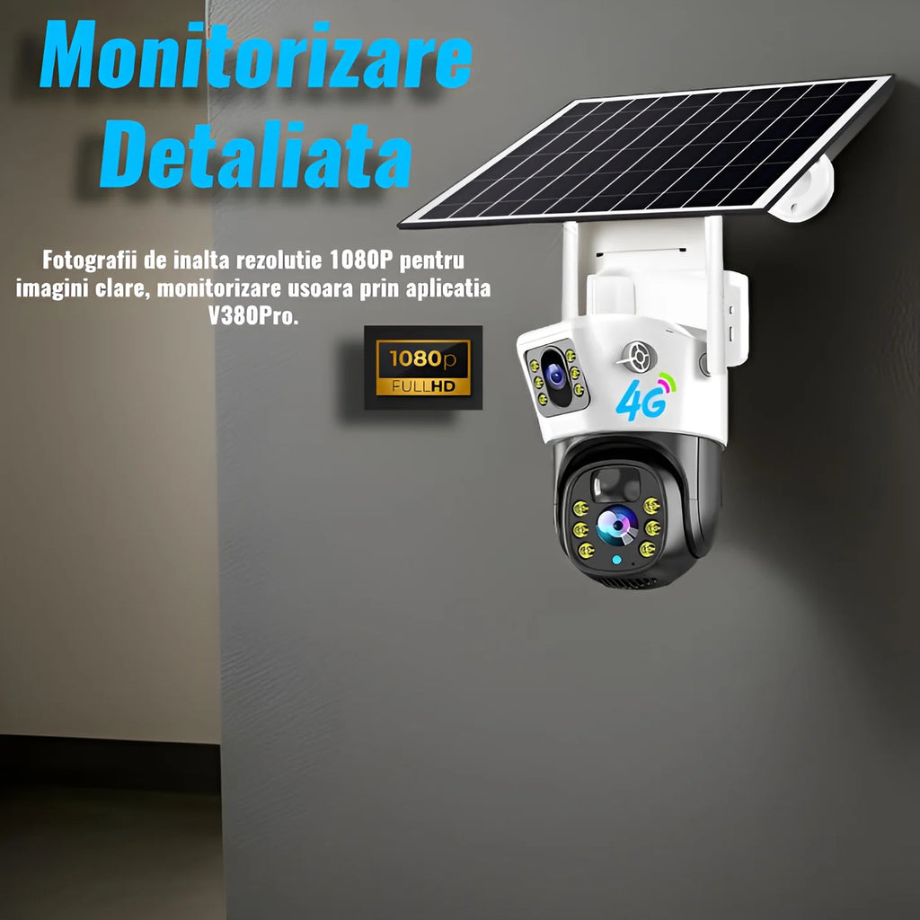 Panou solar ZENCAM 10W pentru camere autonome de supraveghere