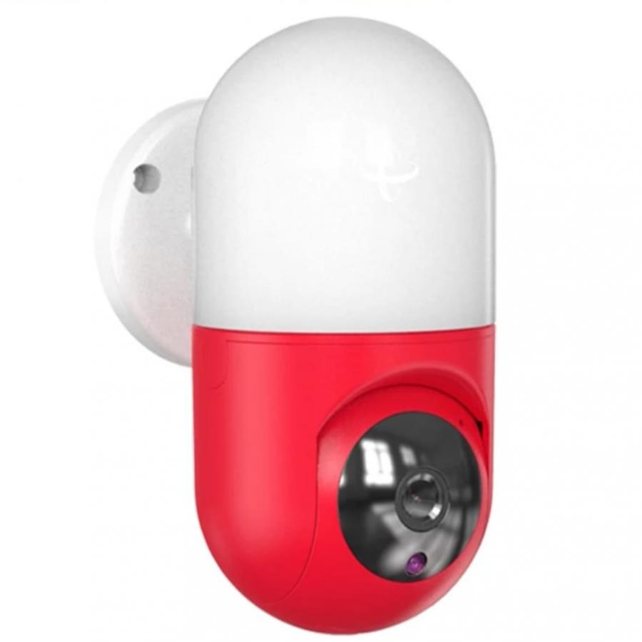 Cameră Video Interioară 1080P, Alb/Roșu, 